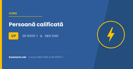 Curs „Persoană calificată” VP EN 50110 și NEN 3140