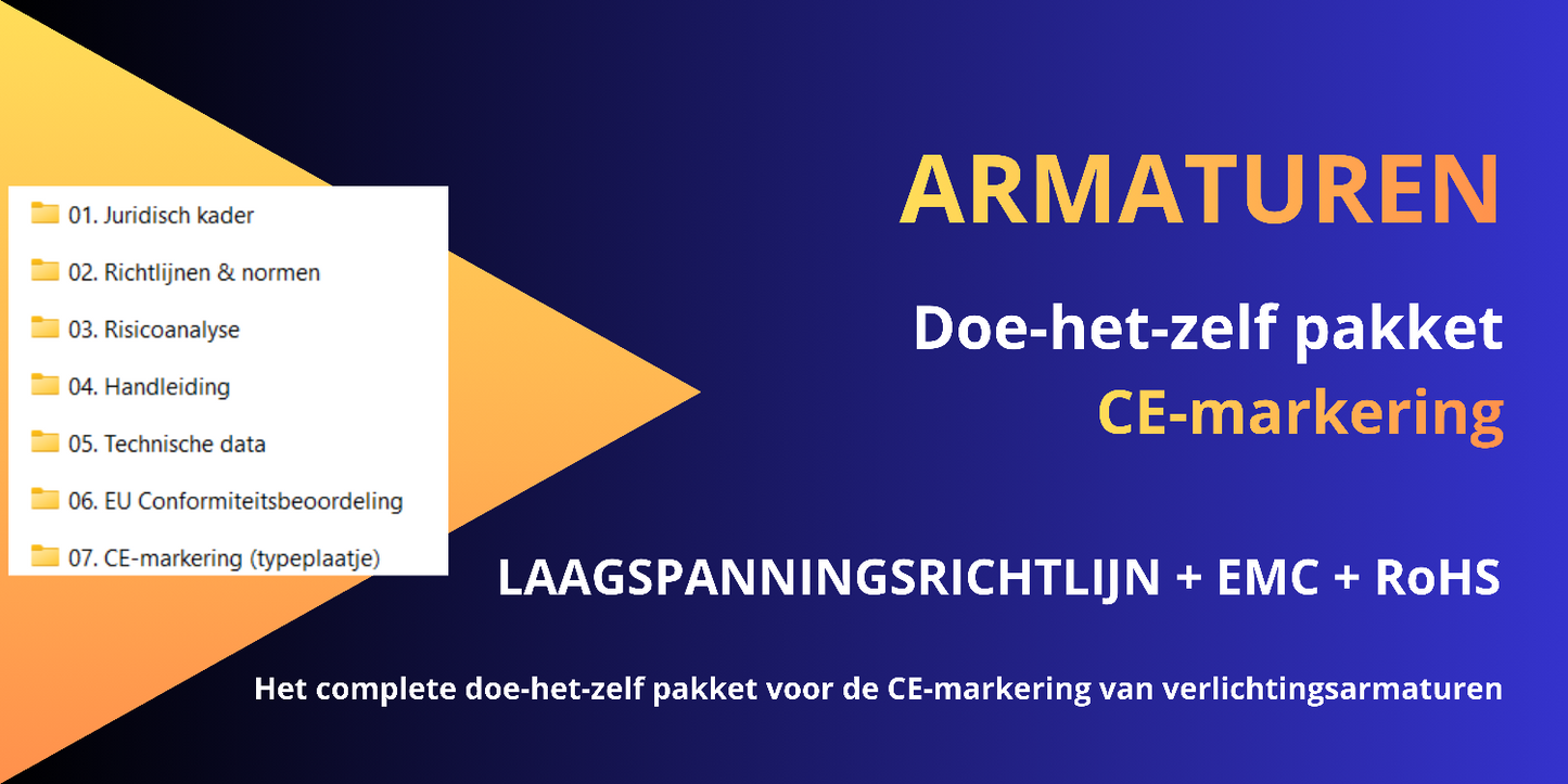 DIY CE dossier voor verlichtingsarmaturen