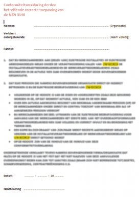 Formulier voor de Overdracht verantwoordelijkheid nen 3140